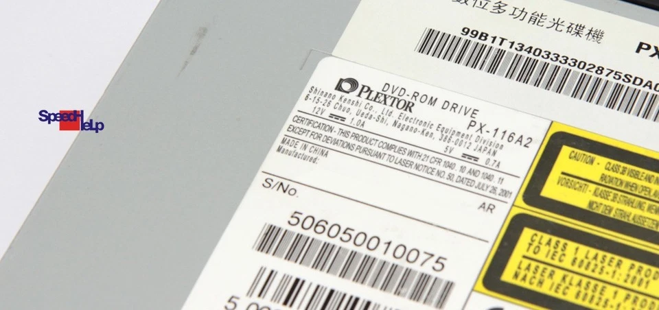 Plextor PX-116A2 Dvd-Rom CD - ROM Reader Drive Ide 40-POL Pin Drive Optical Ata - Image 2 of 3