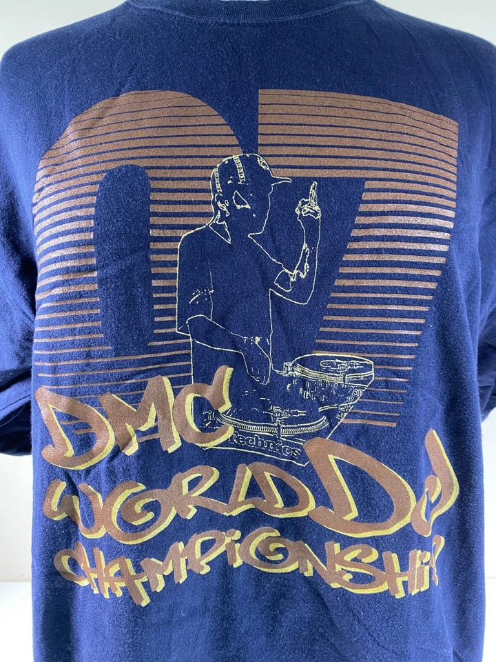 Camiseta De Colección DMC World DJ Championships 2007 - Usada Talla M - Azul Oscuro En muy buena condición Foto 2 de 4