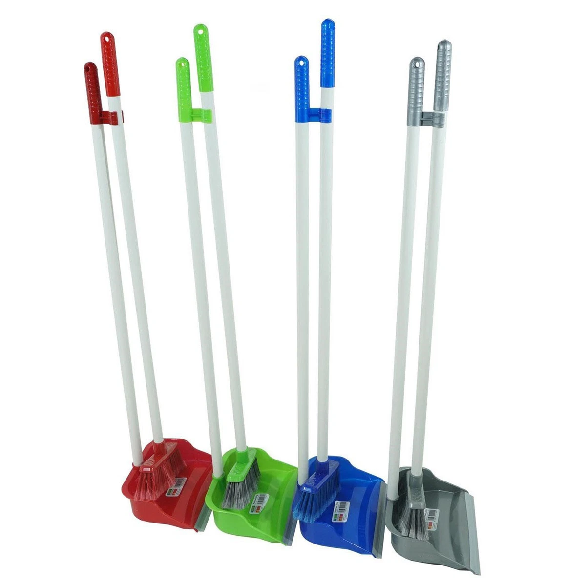 Set Pulizia Cucina Set Spazzatrice E Spazzola A Manico Lungo - Scopa Pieghevole Blù Per Pulizia Pavimenti Scopa Con Paletta - Foto 7