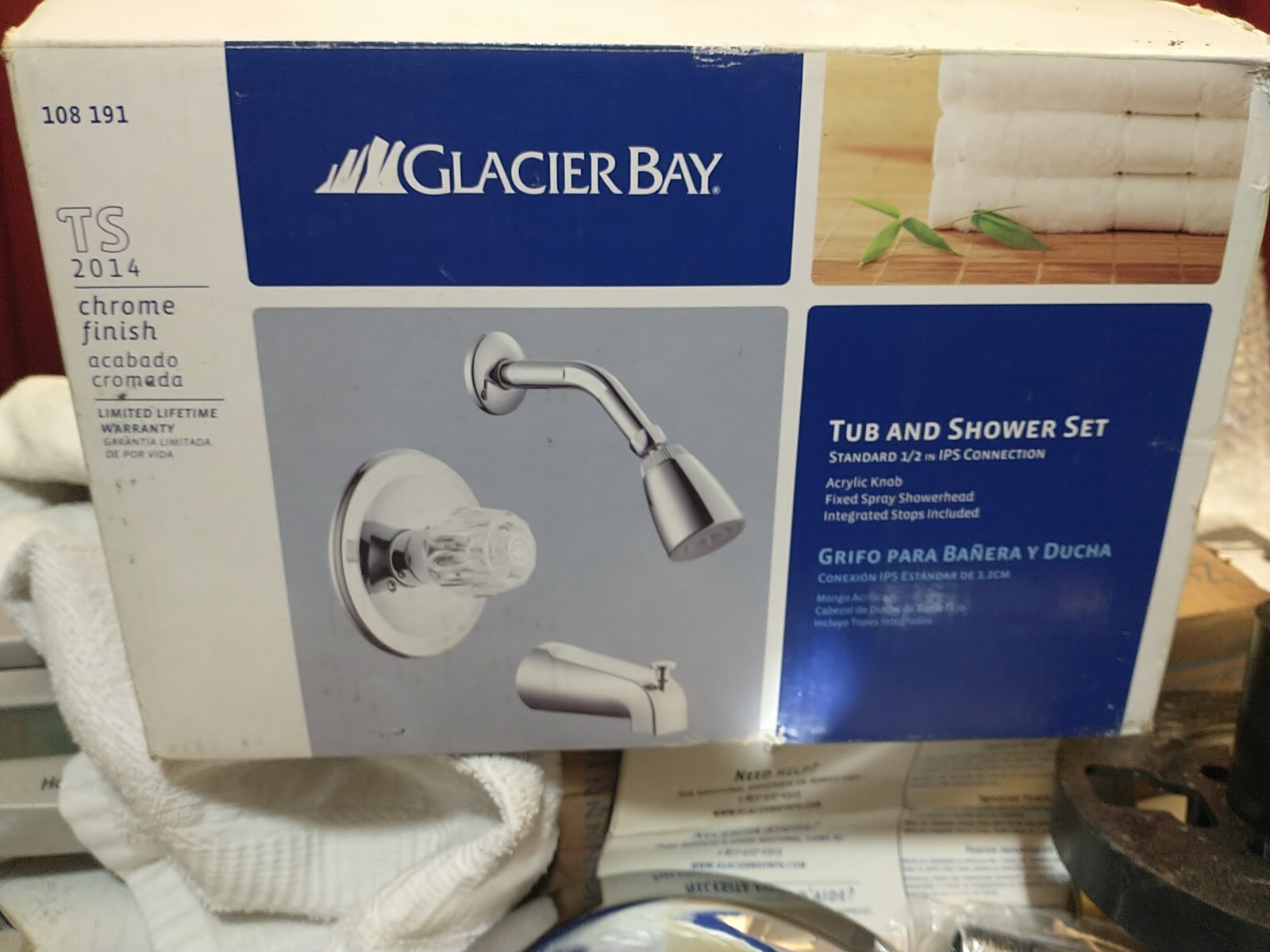 Glacier Bay Tub And Shower Valve And Kit Chrome (New Open Box) eBay