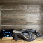 Womens Crocs Cyprus IV Brown Slip On Strappy Comfort Heels Sandals Size 10 M GUC