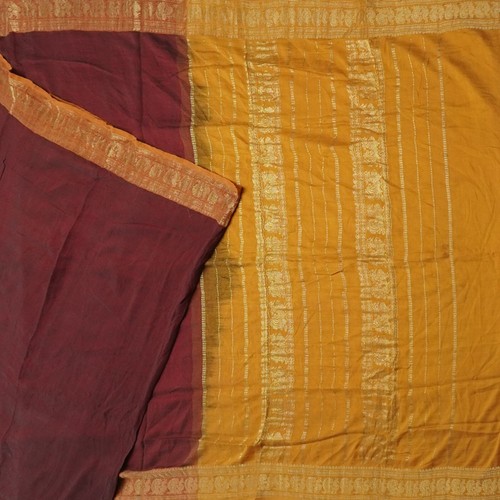 Vntage Orange 100% Soe Pure Artsanal Un Sar Vestge 4.6m Craft