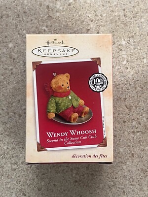 Hallmark Wendy Whoosh Snow Bear Club Ornament 2002