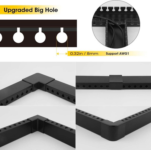 Self-Adhesive Cable Trunking Kit with 12 Connectors - 9 Pieces, 3.5m Coverage - 第 5/9 張圖片