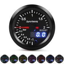 2 52mm Digital Pointer 7 Color Led Car Turbo Boost Meter Bar Pressure Gauge