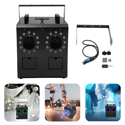 Smoke Bubble Machine RGB LED Light Stage effect Bubble Frog Machine DMX Remote