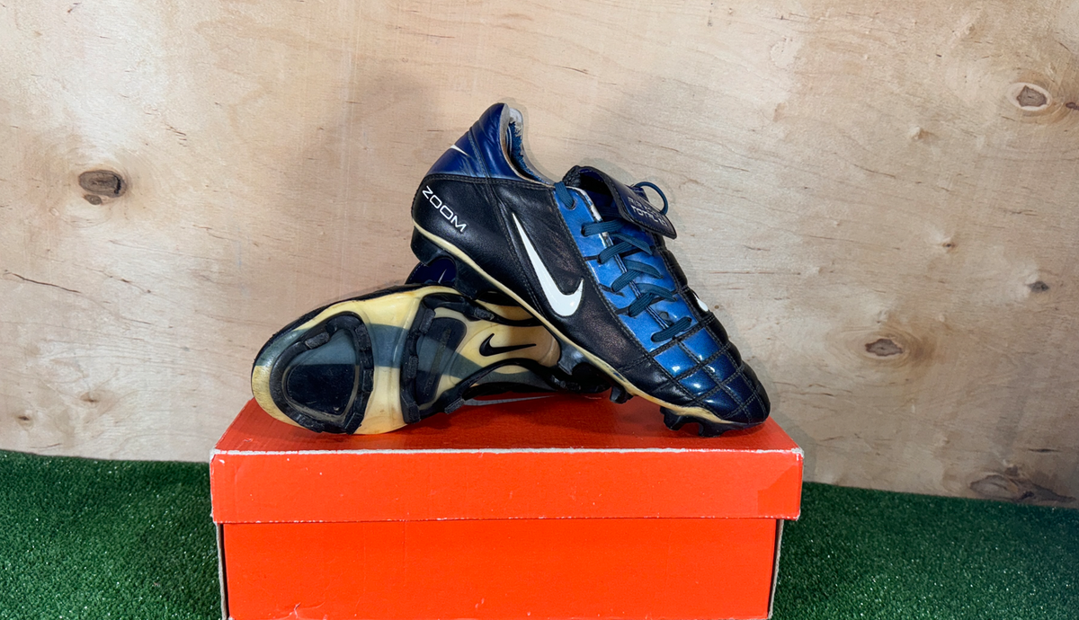 Nike AIR Zoom Total 90 FG Blue boots Cleats mens Football/Soccers