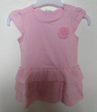 Baby Mädchen Kleid Babykleid rosa kurzarm GR...