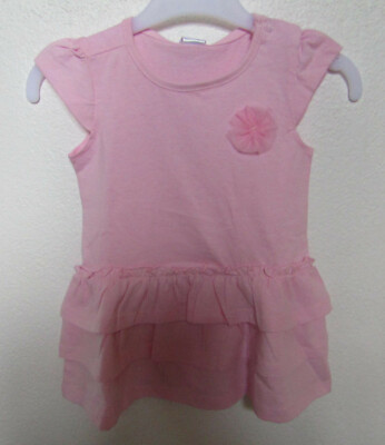 Baby Mädchen Kleid Babykleid rosa kurzarm GR.74 NEU mit Etikett