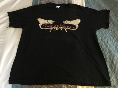 Vintage Original 1990 Spread Eagle U.S. Tour Heavy Metal Band T-Shirt XL Faded
