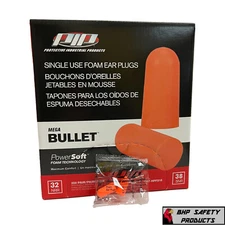 PIP Mega Bullet Disposable Polyurethane Foam Ear Plugs NRR 32 Uncorded 200 Pairs