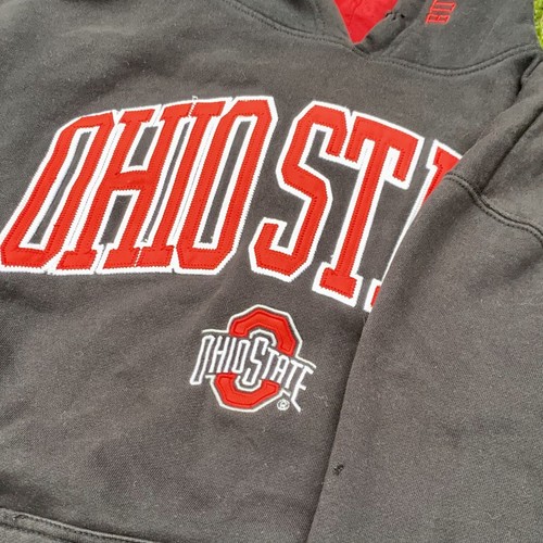Ohio State Buckeyes Distressed Hoodie Black Pullover Adult Size Large (E) - Picture 5 of 7