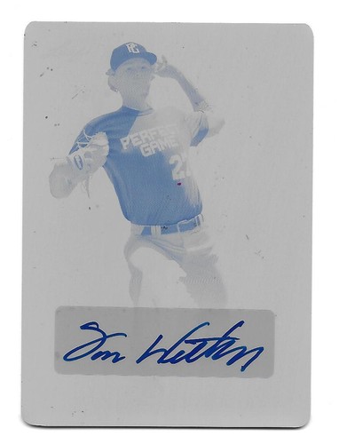 1/1 AUTO SAM WEATHERLY 2016 LEAF PERFECT GAME PRINT PLATE AUTO COLORADO ROCKIES