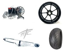 240 FAT TIRE KIT BLACK REPLICA WHEEL CHROME STEALTH ARM 22-24 SUZUKI HAYABUSA