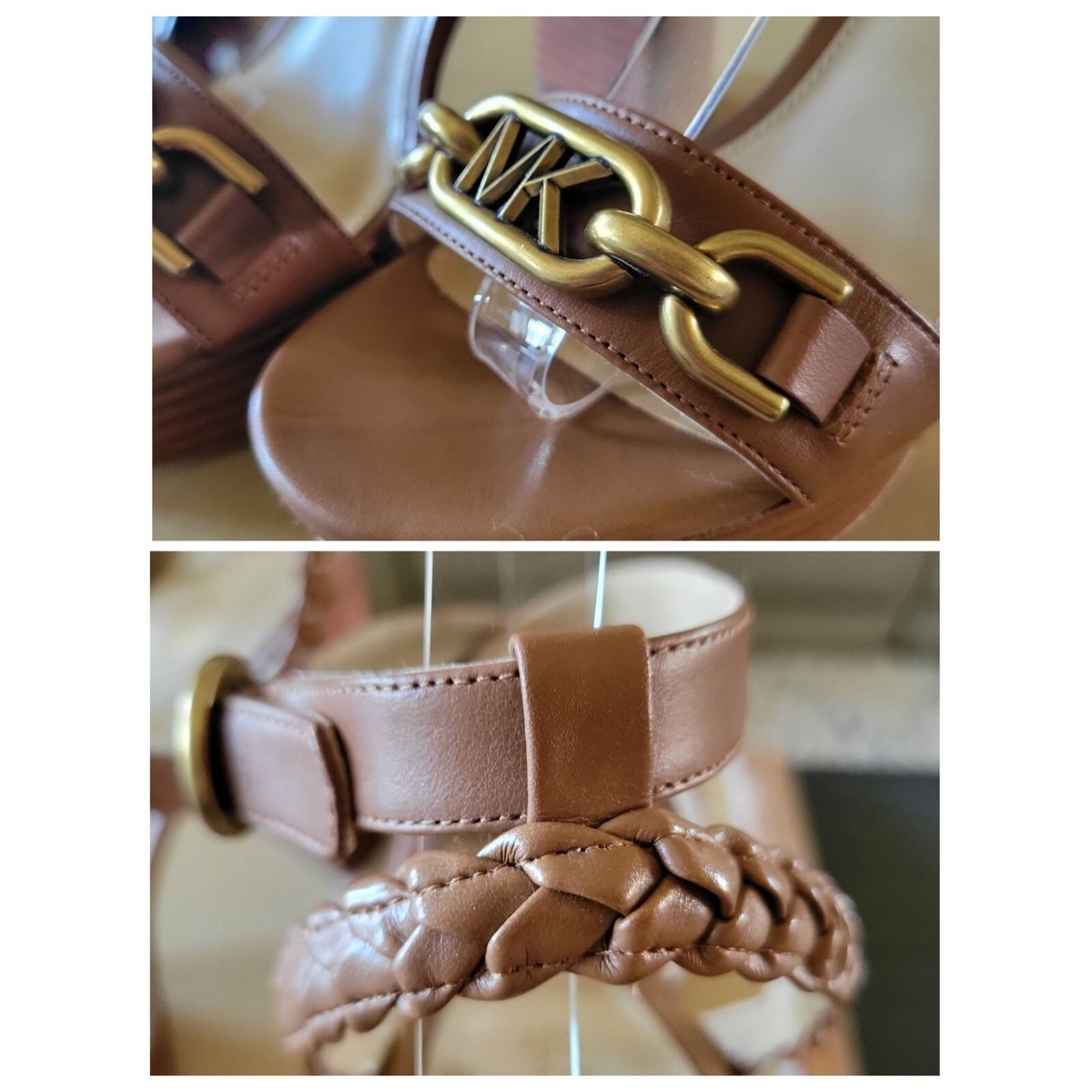 MICHAEL KORS【関税込み】Kailey スリングバック サンダル Michael Kors Women's Sandals Kailey Platform Leather SZ 6.5M
