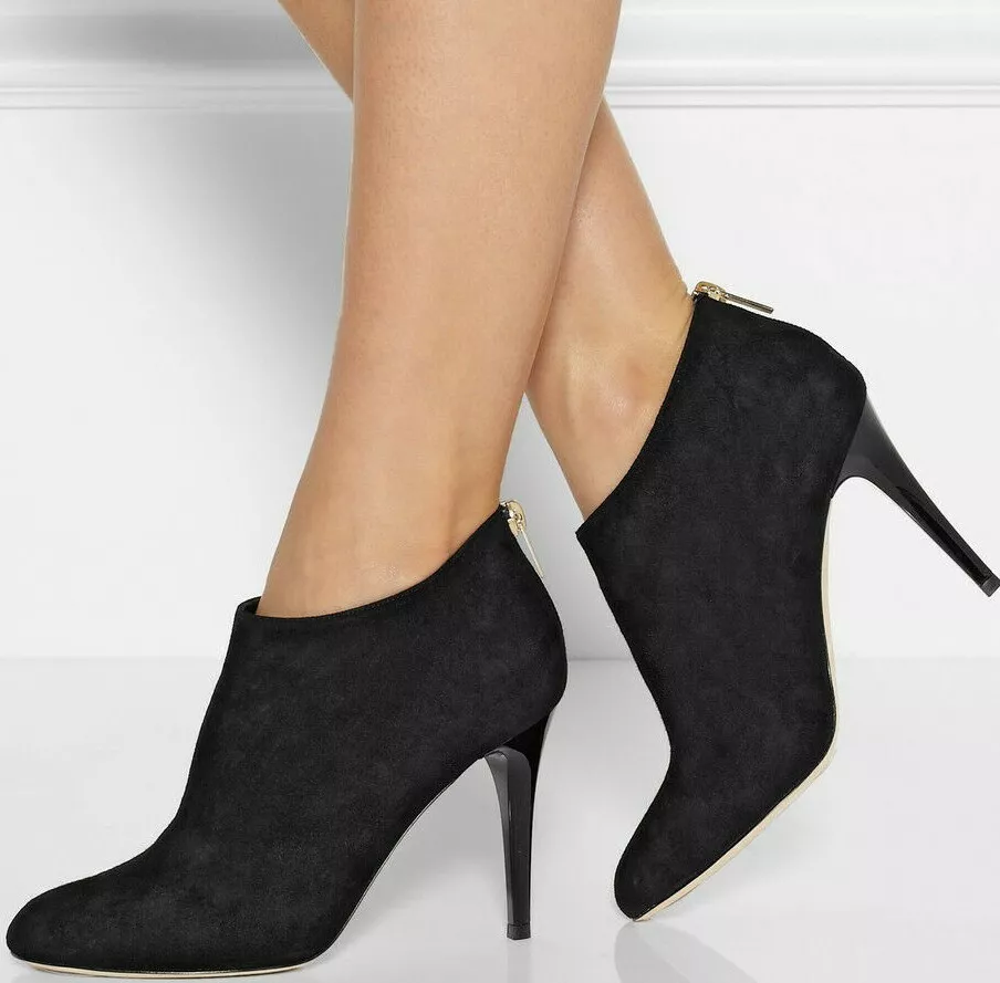 Jimmy Choo Mendez black Suede Ankle Booties Shoes SIZE 39 | eBay