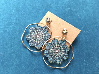 Women's Wooden Pendant Earrings