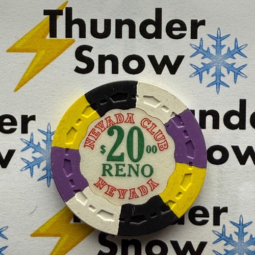 ⚡️❄️ Casino Chip OMG 😳 $20 Nevada Club Crystal Bay Lake Tahoe NV⚡️❄️⚡️❄️⚡️❄️ - Picture 2 of 2