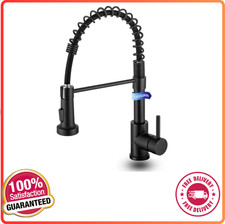 LUFEIDRA Black Kitchen Faucets with Pull Down Sprayer, Matte Black