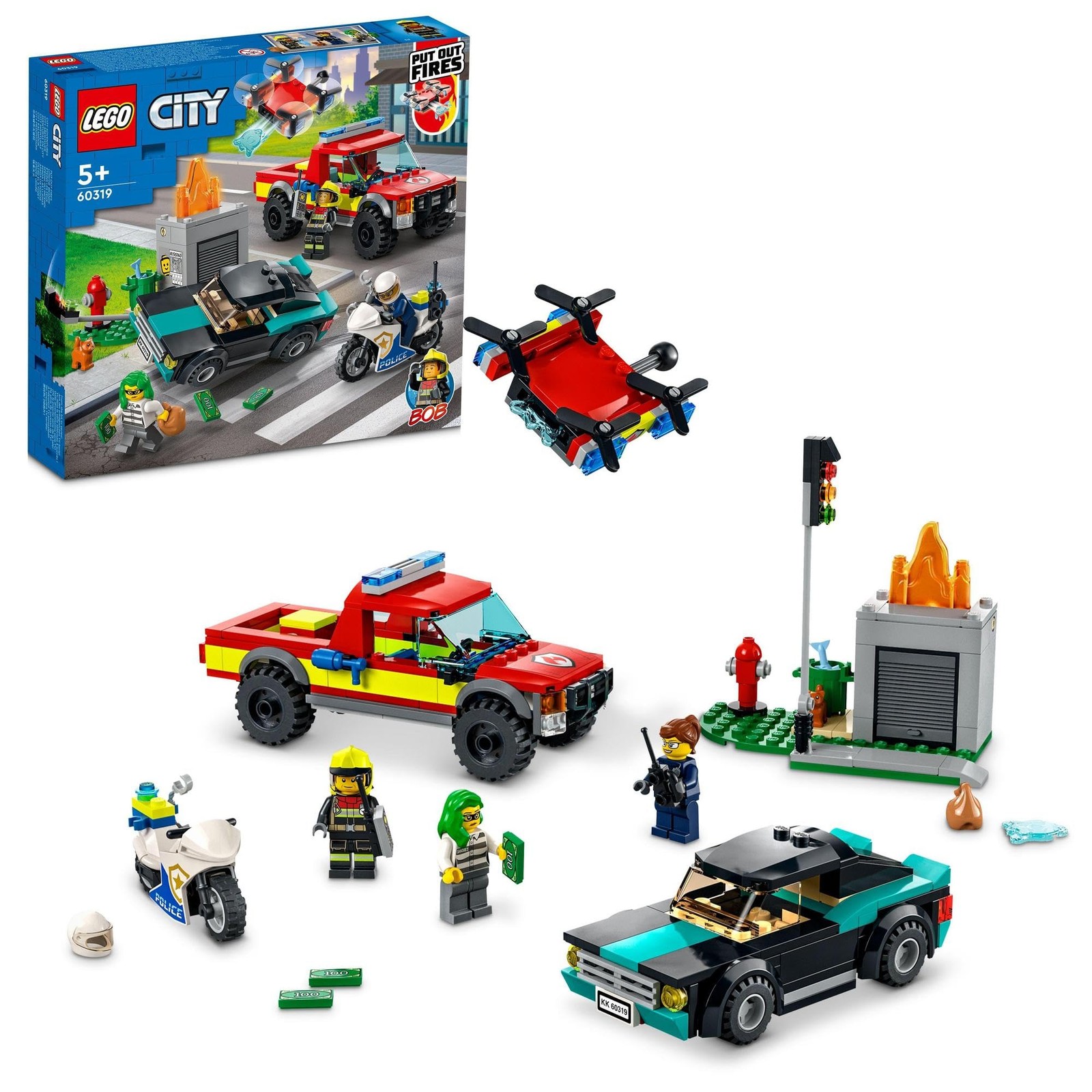 LEGO CITY:Fire Rescue & Police Chase 60319 New & Sealed - Image 5
