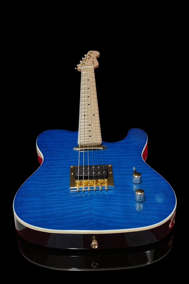 GUITARRA ELÉCTRICA ESTILO TELE VINTAGE 6 CUERDAS SÓLIDA FLAMEADA NUEVA MEJORADA DE ARCE Foto 2 de 4