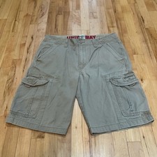 Union Bay Cargo Shorts Mens 34 Tan Relaxed Y2K Baggy Beach Skate Pockets