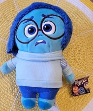 Disney Pixar Inside Out 2 Sadness Plush Stuffed Doll 8" Embroidered Details NWT