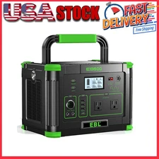 500W Portable Power Station 519Wh Solar Generator Camping RV Backup Battery Bank