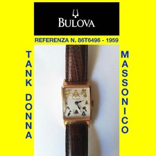 RARO OROLOGIO BULOVA DONNA MASSONICO CARICA MANUALE VINTAGE ANNI 60’ MASSONERIA