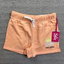 Justice Girls Youth Medium 10 Orange Graphic Fleece Shorts