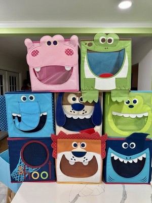 8 Foldable Animal Cloth Cube Storage Bins  Fabric  Toy Box/Chest/Organizer