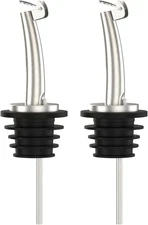 Axe Sickle 2 Pcs Oil Spout Liquor Bottle Pourer Spouts Stainless Steel Black 