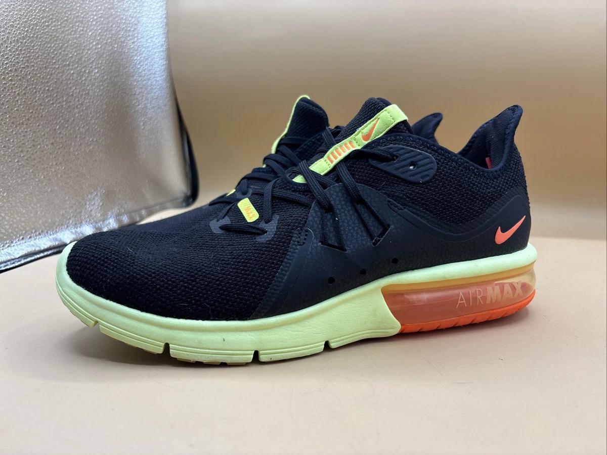 Mens Nike Air Max‎ Sequent 3 Black Orange Volt Sneakers Shoes 921694-012 Size 10 Nike Air Max Sequent 3 Black Orange Volt for Sale  main image 4