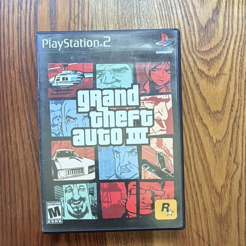 Rockstar Games Grand Theft Auto III PS2 Manual Case NTSC-U/C M Mature