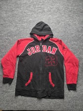 Jordan Jumpman Boys Hoodie Full Zip Sz L Black Graphic Casual Fleece Sweatshirt