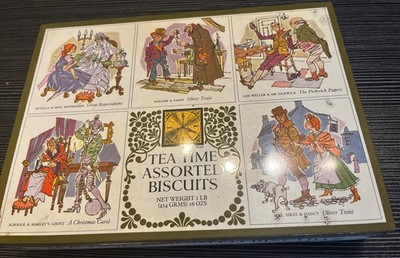 Vintage Tea Time verschiedene Keksdose von Nabisco Charles Dickens Szenen