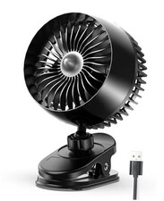USB Clip on Fan, Strong Wind Ultra Quiet Desk Fan with Strong Small Black
