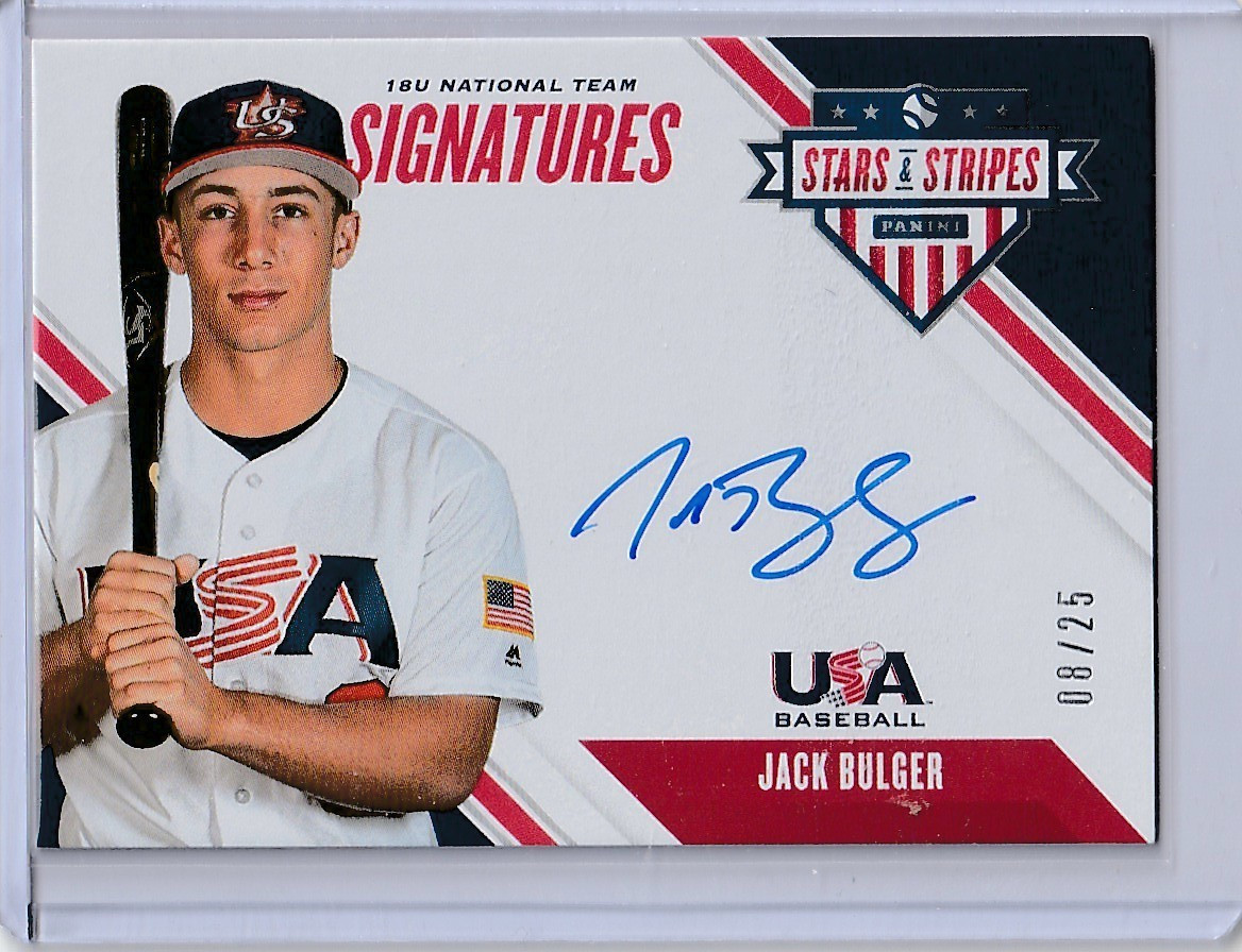 2020 Panini Stars and Stripes JACK BULGER #18U-JB Auto Autograph /25     Y1