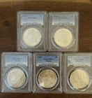 Set Of 5 Morgan Dollars.  All MS-63. PCGS. 3 1921, 1885-O, 1902-O