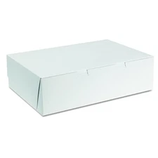 14x10x4 White Bakery Box for Cakes Pastries Cupcakes Sturdy Moisture Resistant