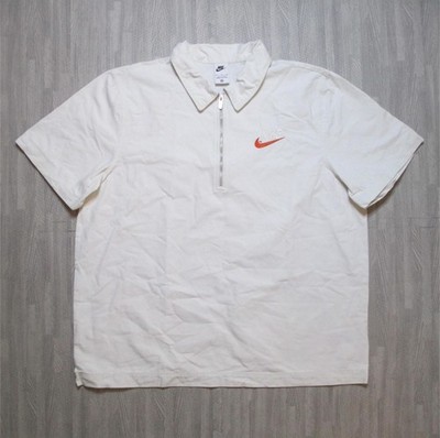 Nike Trend Overshirt Mens XL White 1/4 Zip Sportswear Phantom DM5283-030