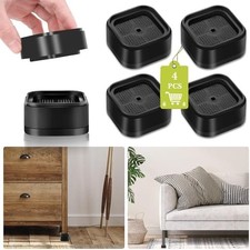 4 Pack Furniture Risers Adjustable Bed Lifts 1-3 Inch Black