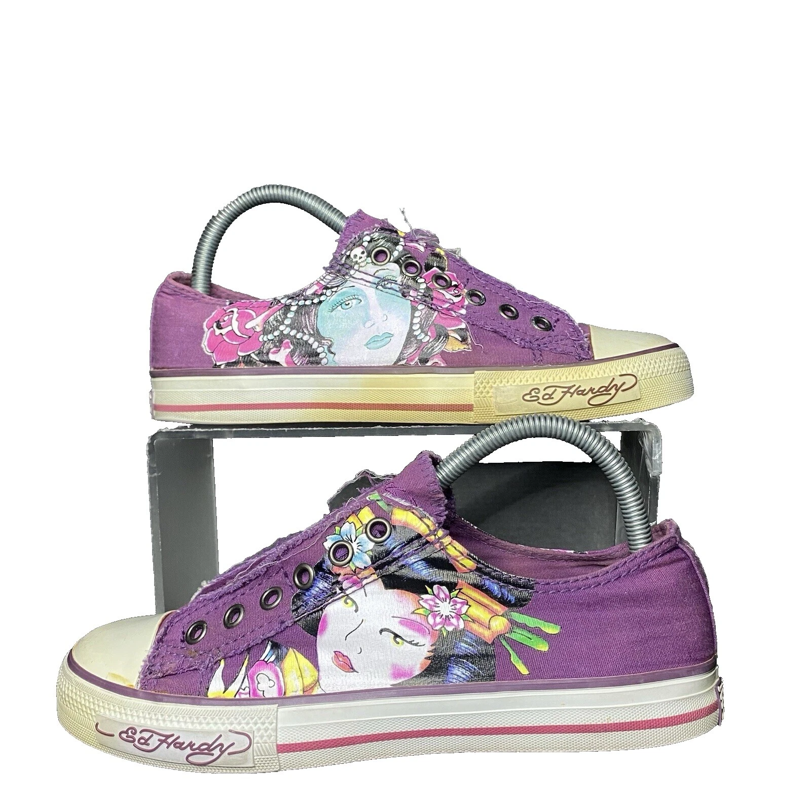 Ed Hardy Leather Athletic Shoes for Women