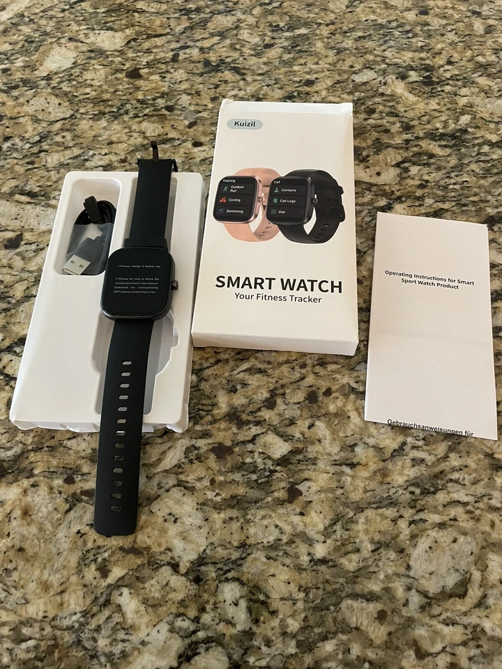 СОВЕРШЕННО новый Kuizil черный Smart часы с ответ/сделать звонок, 100 + спортивные режимы - Изображение 3 из 4