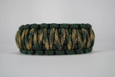 550 Paracord Survival Bracelet King Cobra Emerald Green/Woodland Made in the USA