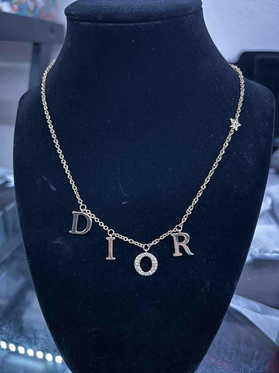 Dior  Jewelry  Dior Vintage Triple Logo Letter Charms Necklace  Poshmark