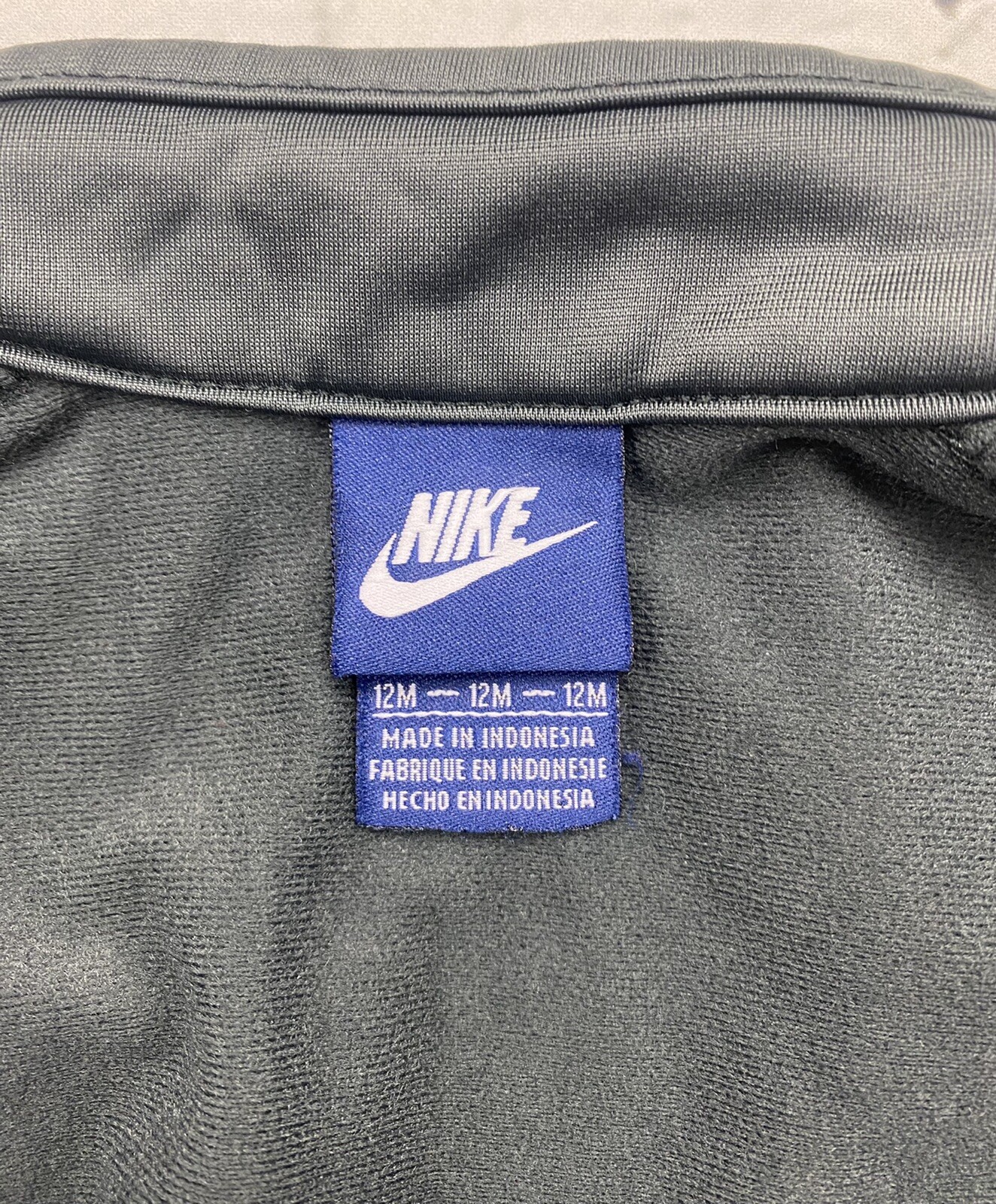Nike Boys 12M Two Piece Track Sweat Suit Outfit Full Zip Jacket Dark Gray image 6