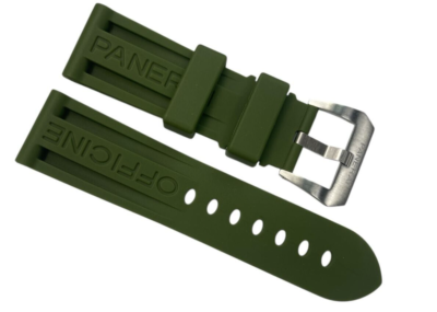 #ad New Watch Band 22mm Rubber Strap ARMY GREEN Color for PANERAI OFFICIAL $54.99