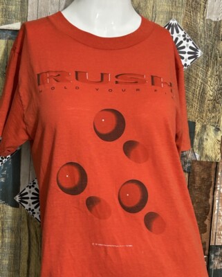Vintage 1987 Rush Hold Your Fire Album Cover Shirt Large Rock Music Tour Band