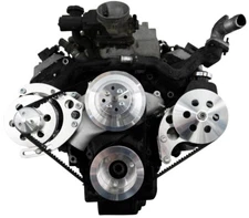 Chevy 8100 V-Belt System ALT PS Long Water Pump Polished L18 Billet Keyway